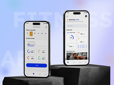 Fitness Application application body design fit fitness gym gym app mobile uiux