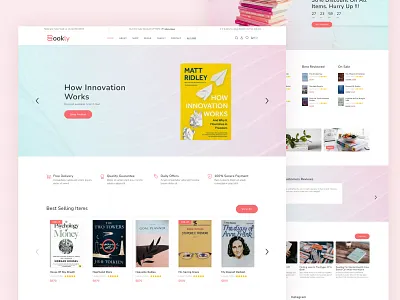 Bookly – Bookstore Bootstrap 5 HTML CSS Website Template book web design bookstore bookstore web bookstore web design bookstore website design design ecommerce ecommerce web design free website template html html css minimal web design webdesign website design