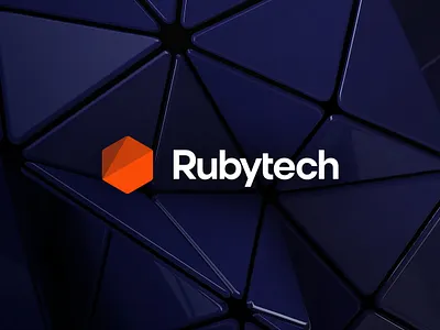Rubytech Branding abstract logo alexeymalina b2b branding b2b identity hexagonal logo it branding it company it logo lettering logo design malina branding rubytech tech company