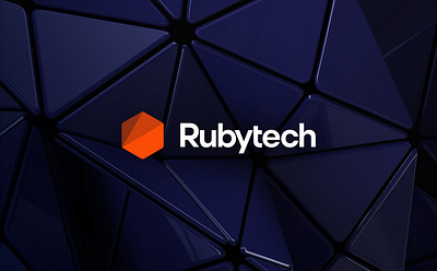 Rubytech Branding abstract logo alexeymalina b2b branding b2b identity hexagonal logo it branding it company it logo lettering logo design malina branding rubytech tech company