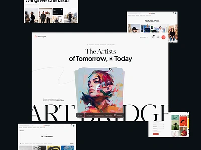 Artbridger - Platform for Artists artist blog category culture digital gallery illustration landing landing page minimal modern ui news nft platform post product startup web 3 web design webdesign