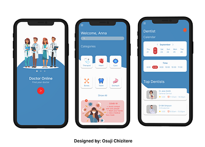 Electronic Health Record System figma interaction design mobile app design ui ux design