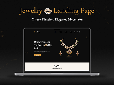 Jewelry Landing Page gold jewelry landing page reng rose gold silver ui ux web design website