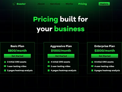 Design exploration of pricing section design graphic design landing page saas design ui visual design web design