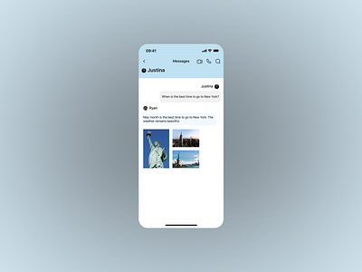 Chat App america chat chat app consulting figma freelance hire me justina message new york prototype ryan ui ui design usa user experience user interface ux ux design work for me
