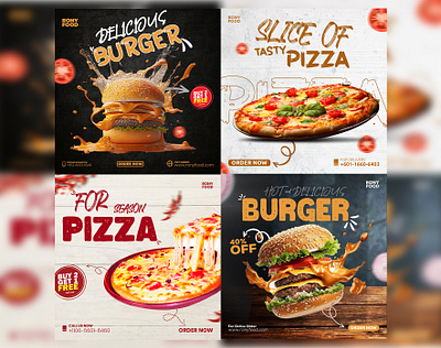 Fast Food Social Media Post adobe photoshop ads design advertising branding burger banner fast food fast food ads fast food banner template fast food template graphic design pizza banner social media social media post