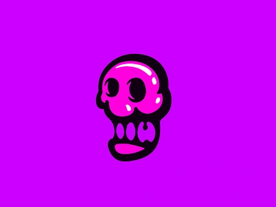 Candy Scull Logo brand branding candy for sale head illustration juicy jaws logo mark nagual design scull