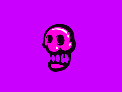 Candy Scull Logo brand branding candy for sale head illustration juicy jaws logo mark nagual design scull