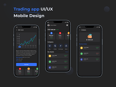 Trading App app application market mobile design trading trading app ui uiux ux