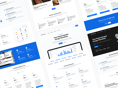 SaaS Websites - Lookscout Design System clean design design system landing page layout lookscout saas ui user interface ux webpage website