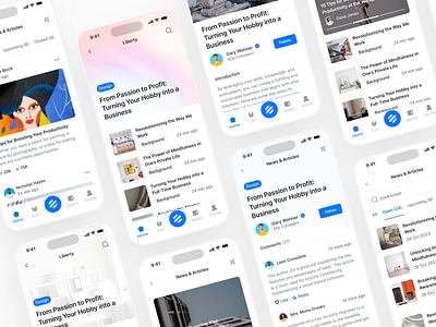 Articles & News - Lookscout Design System android application articles design design system figma ios lookscout mobile mobile app news responsive ui