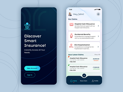 Sleek User Interface for Smart Insurance appdesign appscreen designinspiration mobiledesign uiux userinterface ux