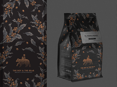 TB & TB Coffee Packaging artisan coffee cafe coffee coffee beans coffee branches coffee label coffee label design coffee packaging coffee shop copper foil finish espresso roasters roastery scratchboard specialty coffee tea vintage