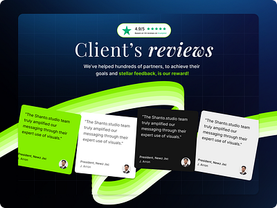 Testimonial Section branding creative landing page minimal shanto studio testimonial ui ui design ux design website