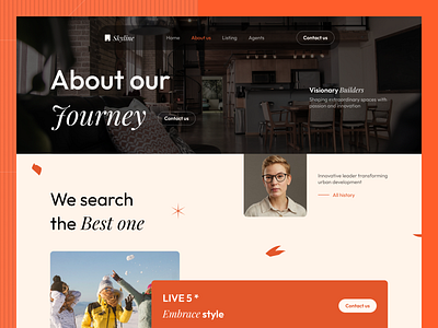 Skyline - Real Estate About Us Screen about aboutus android app design android app development bestwebsite branding design futuristic design home house illustration ios app design ios app development mention real estate realestate ui ui design uiux website