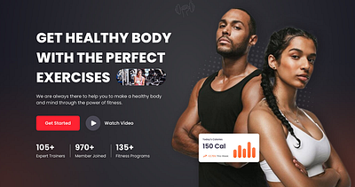 Gym Fitness Website Landing Page figma fitness website gym landing page ui website