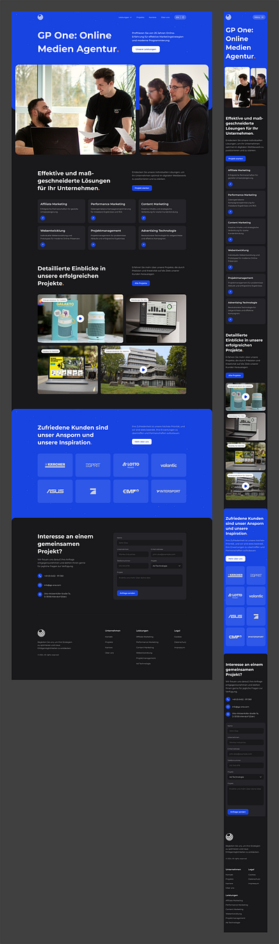 ✨ · GP One· Website Redesign 2024 branding dark mode design landing page landing page dark marketing website ui web design website