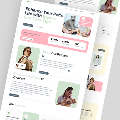 Petcare Website Design modern design