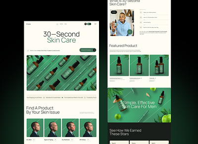 Krete. Webstore design [UX/UI] beauty cosmetic cosmetics cream design ecommerce green health home homepage man product shop skin store ui ux webdesign website webstore