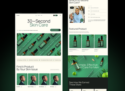Krete. Webstore design [UX/UI] beauty cosmetic cosmetics cream design ecommerce green health home homepage man product shop skin store ui ux webdesign website webstore