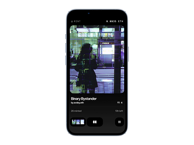 Minting NFT interaction concept app crypto crypto wallet mint minting modern nft nft marketplace product design ui ux web3 web3 app