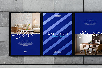 Wallsecret Branding alexeymalina brand communication collection design consumer branding crown logo design system lettering malina branding monogram naming poster design stripes visual identity wallpaper branding wallpaper logo wallsecret