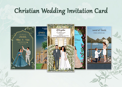 Traditional Catholic Wedding Bride Groom Invitation graphic design invitation invitation card wedding wedding invitation