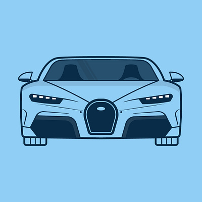 Bugatti Chiron icon icon design illustration