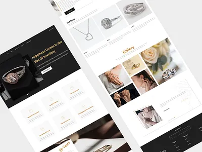 Jewellery Website UI Design creative design design ecommerce interaction design jewellery luxury design responsivedesign uidesign uiux uxdesign webdesign website redesign
