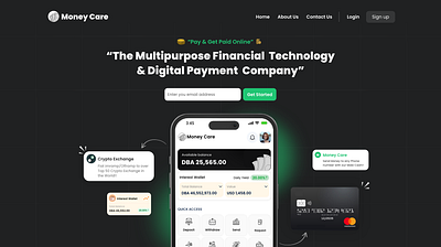 Banking Website Ui Design app banking banking app banking website calm app crypto dark theme dashboard design fintech salon app ui uiux web website