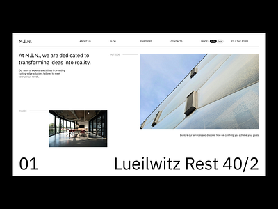 M.I.N. Company website app design minimal mobile design typography ui ux uxresearch web design website