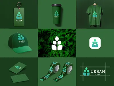 Urban Plant - Company Logo #1 app design app logo brand branding design graphic design green logo logo design mobile app new logo plant logo ui