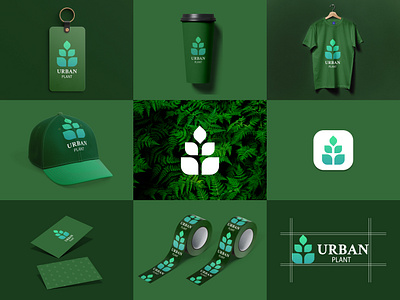 Urban Plant - Company Logo #1 app design app logo brand branding design graphic design green logo logo design mobile app new logo plant logo ui