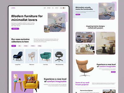 Lima - Landing Page interior design landing page ui ui design uiux user interface