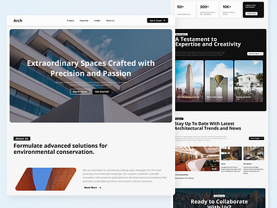 Arch - Landing Page For Architecture Firm app app design app ui architecture design figma graphic design landing page landing pages product design ui ui design ui ux design uidesign uiux uiux designer web design website