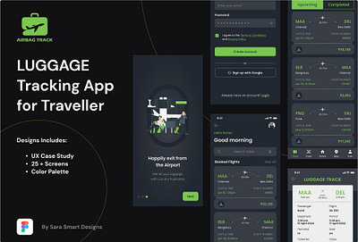 Luggage Tracker / Baggage Tracker Application airtraveler bag finder luggage luggage tracker mobile app passenger product track tracker travel traveler ui ux