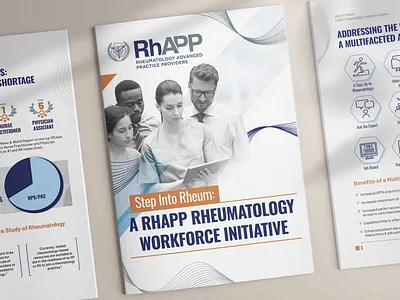 Print Design | Catalogue (Healthcare Workforce Initiative Report brochure catalogue charts data visualization design freelancer graphic design healthcare icons infographic medical report