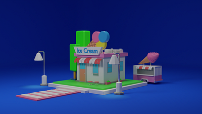 Ice Cream 3D 3d lowpoly