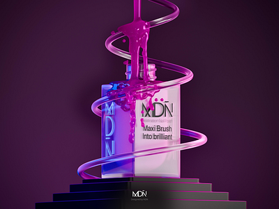 3D Concept of MDN Nail Polish! 💅✨ 3d animation blender branding motion graphics