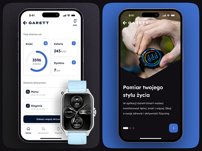 Garett Smart app app design application design health health tracker management smartwatch sport ui ux uxui