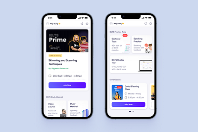 IELTS learning App - Edtech classes edtech ielts product design ui uiux