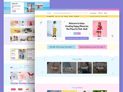 Children's E-commerce Website 👼 🛒 baby shop children childrens clothing webite childrens shopping website childrens toys website e commerce e commerce website kids website offers banner design ui ui design uiux uiux design visual design