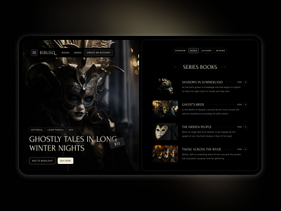 BIBLIQUE - Online Book Store Web Design animation clean design dark ui design futuristic design graphic design landing page minimal design ui ux