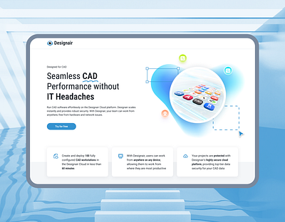 Designair platform branding cad dashboard design no code ui ux