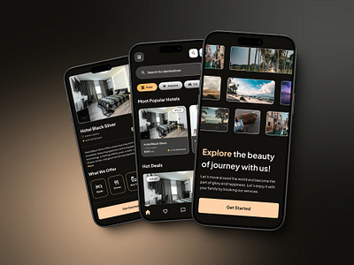 Travel and Booking App Design Concept app branding design inspiration mobile mobile app research travel travel app ui ux