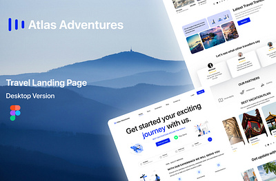 Atlas Adventures -Travel Landing Page ui