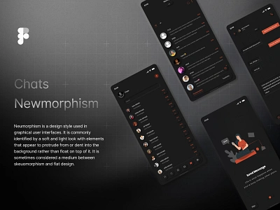 Chat Page Design With "Neomorphism" 3d animation app branding chat design designer graphic design inboarding logo meesage mobail morphism motion graphics neo neomorphism ui uiux ux web