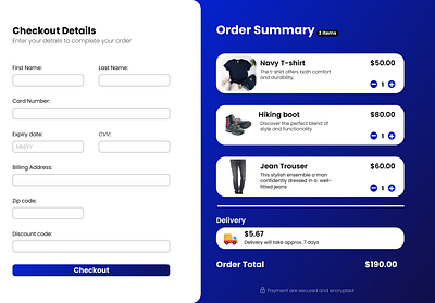 Checkout Page design figma illustration ui ux