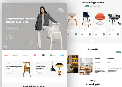 Furniture website design chairs design furniture app furniture home page furniture landing page furniture website interactive tables ui ui design ux design ux ui uxui design website website design