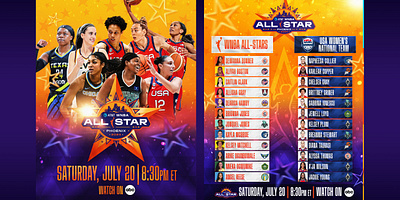 WNBA All-Star adobe photoshop all star basketball creative design graphic design olympics photoshop typography wnba